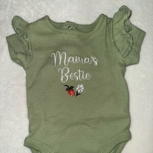 Tahari Green and Cream Baby Girl Set